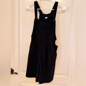 Halara Black Pocket Overalls Romper with Adjustable Straps medium EUC